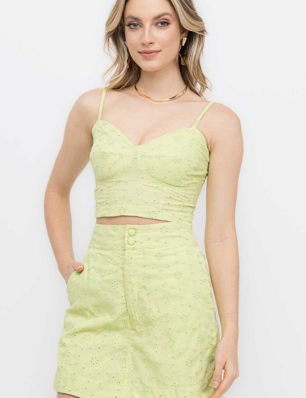 Short Saia Laisie Verde Frysaide