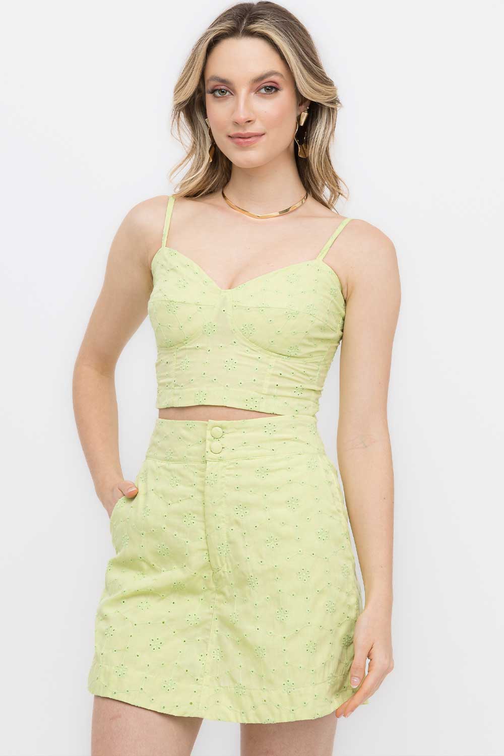 Short Saia Laisie Verde Frysaide