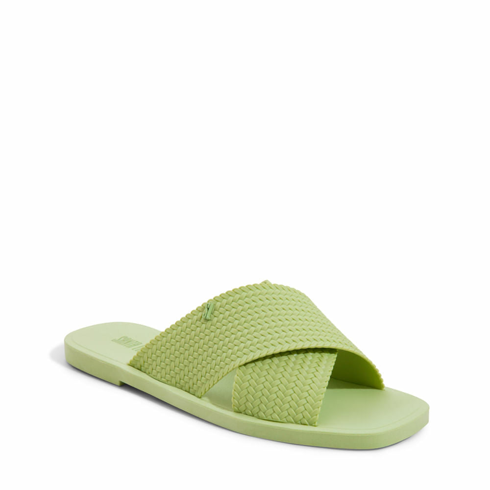 Slide Borracha Santa Lolla Verde Água