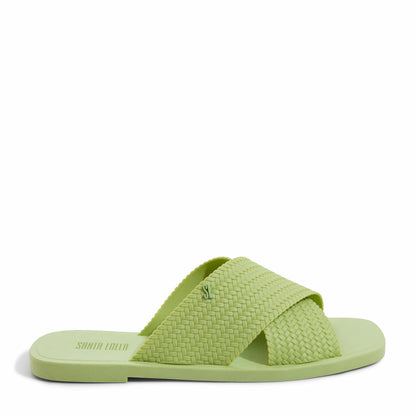 Slide Borracha Santa Lolla Verde Água