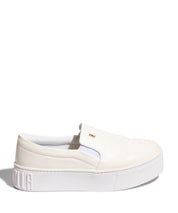 Slip On Santa Lolla Branco Couro Sola Alta