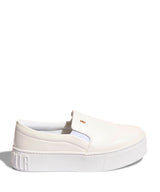 Slip On Santa Lolla Branco Couro Sola Alta