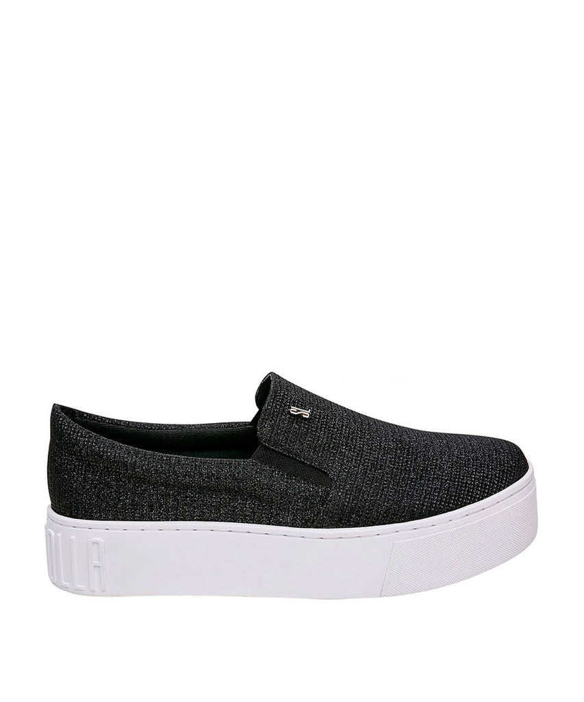 Sola Alta Slip On Santa Lolla Brilho Preto Slip On Santa Lolla