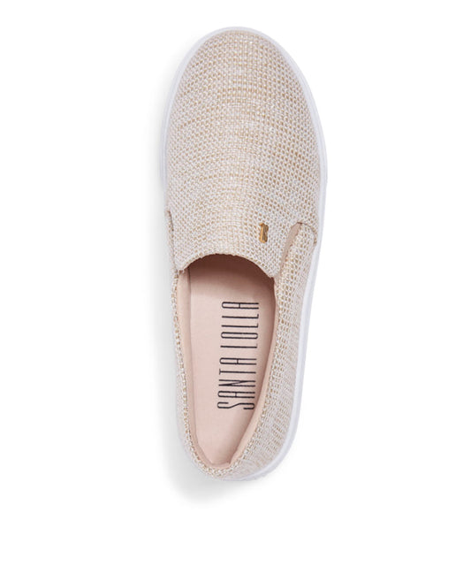 Slip Santa Lolla Linho Juta Brilho Sola Baixa