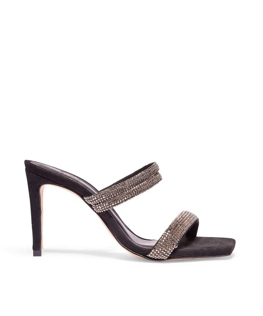 Tamanco Degalls Preto Camurça Salto Fino Manta Blackdiamond