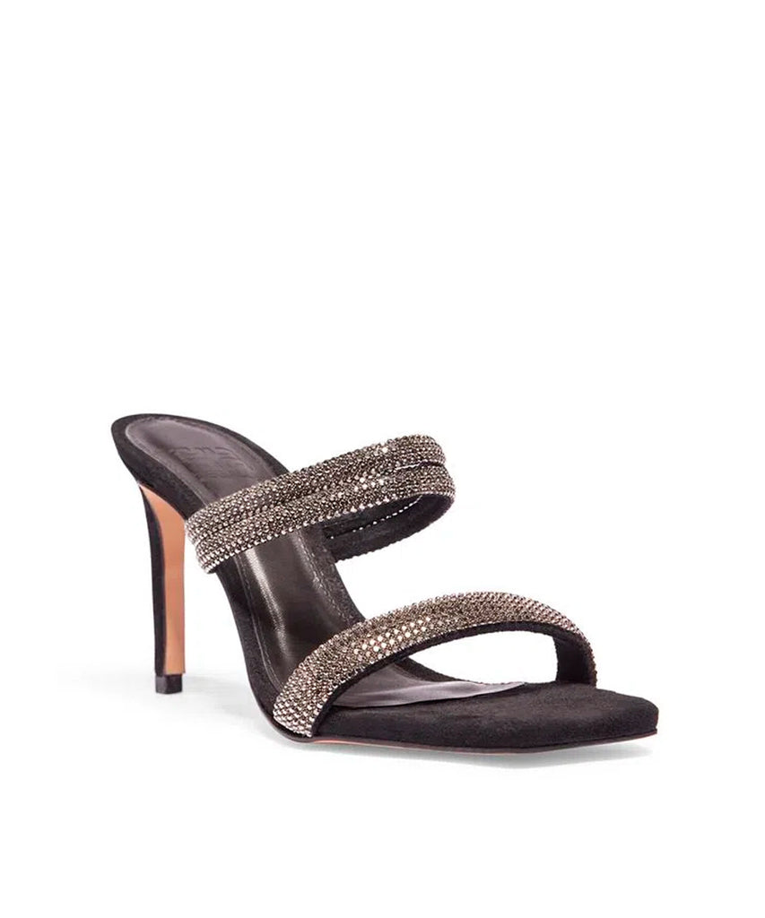 Tamanco Degalls Preto Camurça Salto Fino Manta Blackdiamond