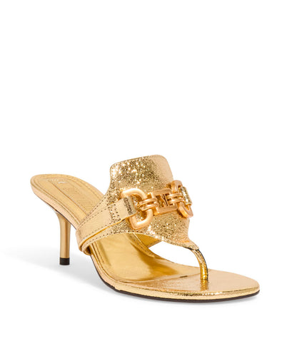 Tamanco Santa Lolla Dourado Craquelê Dourado Bridão