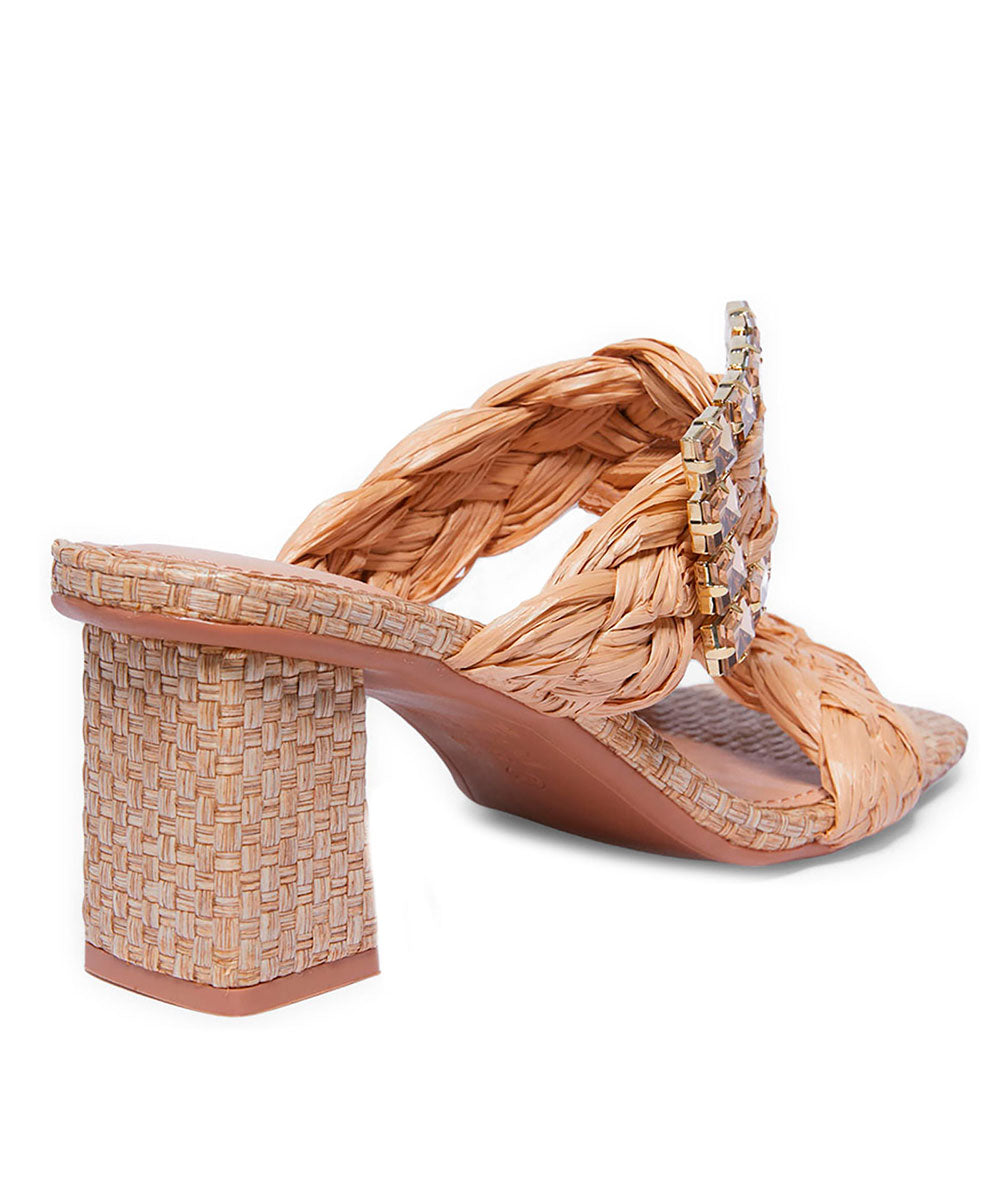 Tamanco Santa Lolla Nude Palha Trançado