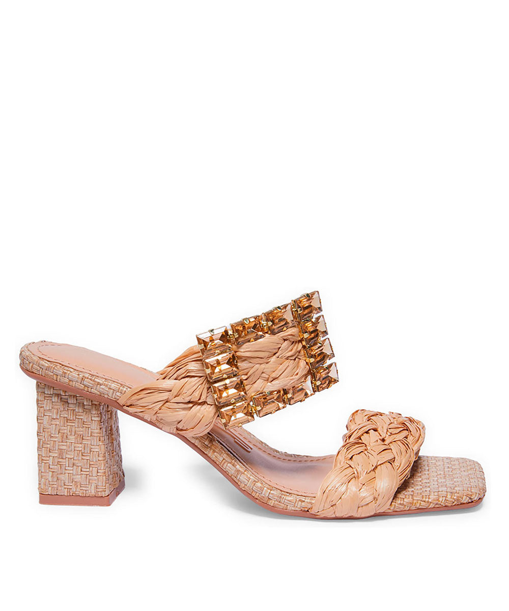 Tamanco Santa Lolla Nude Palha Trançado