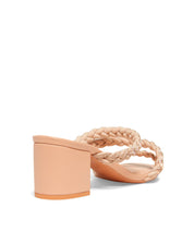 Tamanco Santa Lolla Nude Rose Salto Bloco Tiras Strass