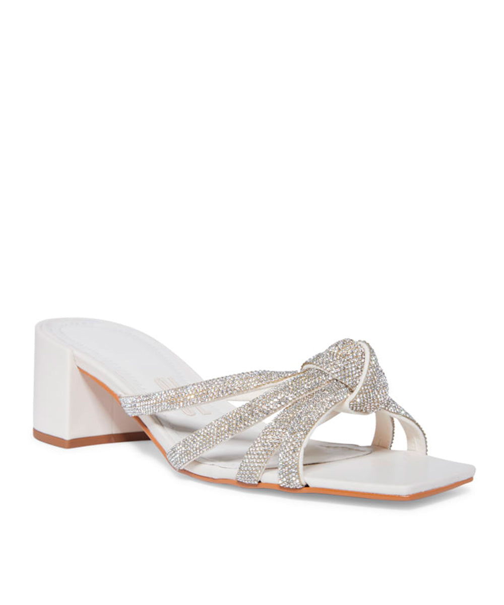 Tamanco Santa Lolla Off White Strass Nó