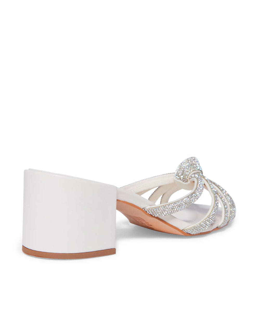 Tamanco Santa Lolla Off White Strass Nó