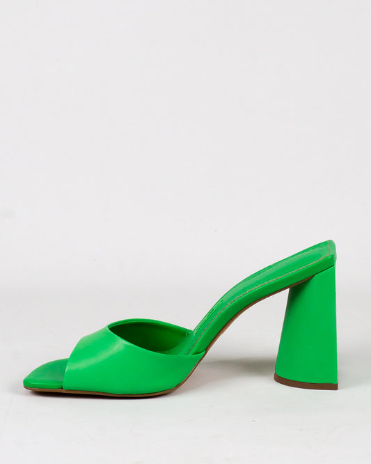 Tamanco Santa Lolla Salto Grosso Couro Folha