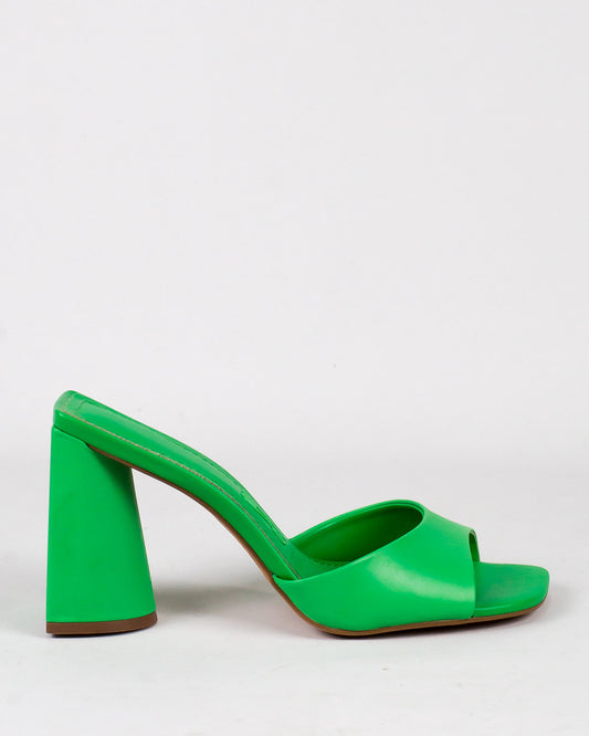 Tamanco Santa Lolla Salto Grosso Couro Folha