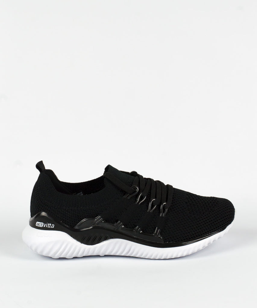 Tênis Knit Actvitta Preto Esportivo