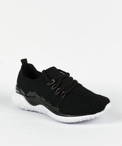 Tênis Knit Actvitta Preto Esportivo