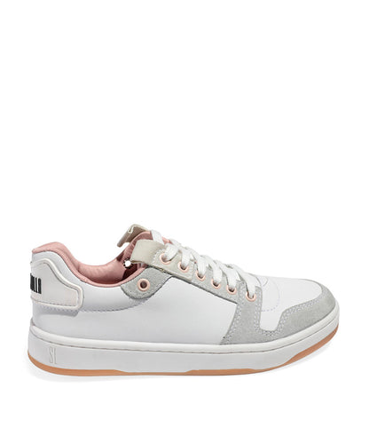 Tênis Santa Lolla Branco Alvejado Feminino Couro Camurça