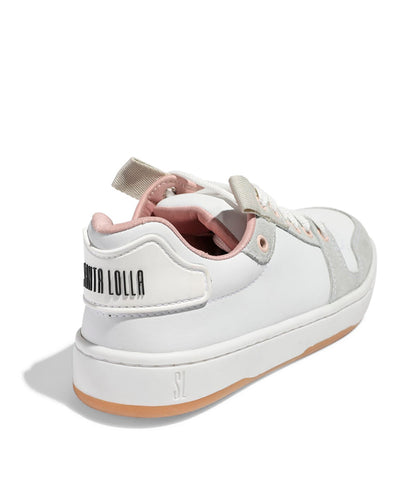 Tênis Santa Lolla Branco Alvejado Feminino Couro Camurça