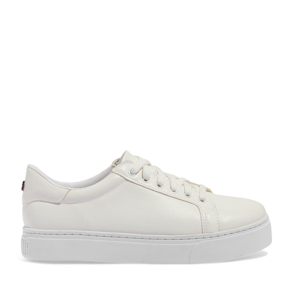 Tênis Santa Lolla Branco Liso Casual Cadarço