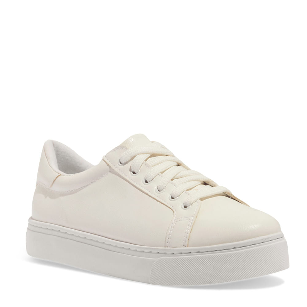 Tênis Santa Lolla Branco Liso Casual Cadarço