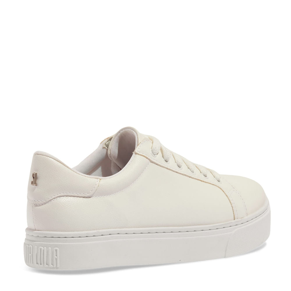 Tênis Santa Lolla Branco Liso Casual Cadarço