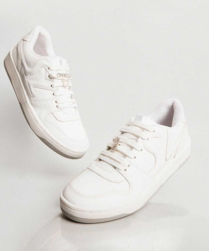 Tênis Santa Lolla Pedraria Branco Pingente