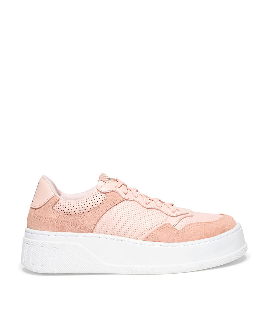 Tênis Santa Lolla Rosa Quartzo Couro Confort Sola Alta