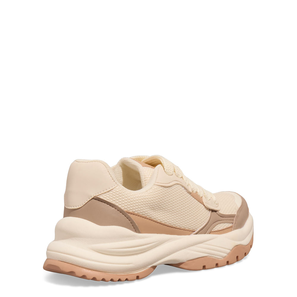 Tênis Sneaker Santa Lolla Bege Recortes
