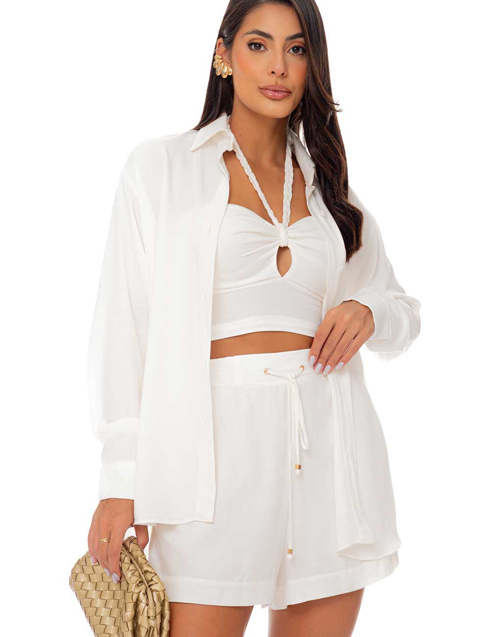 Top Cropped Alças Trançadas Frysaide