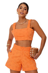 Top Cropped Laranja Laise Frysaide