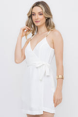 Vestido Curto Casual Pérolas Off White Frysaide