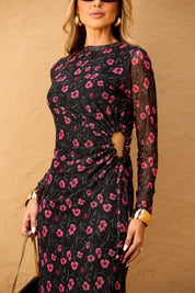 Vestido De Tule Estampa Afeto Frysaide