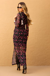 Vestido De Tule Estampa Afeto Frysaide