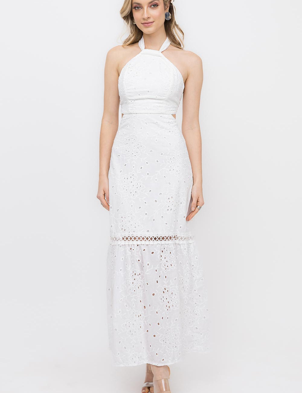 Vestido Laise Branco Entremeio Frysaide
