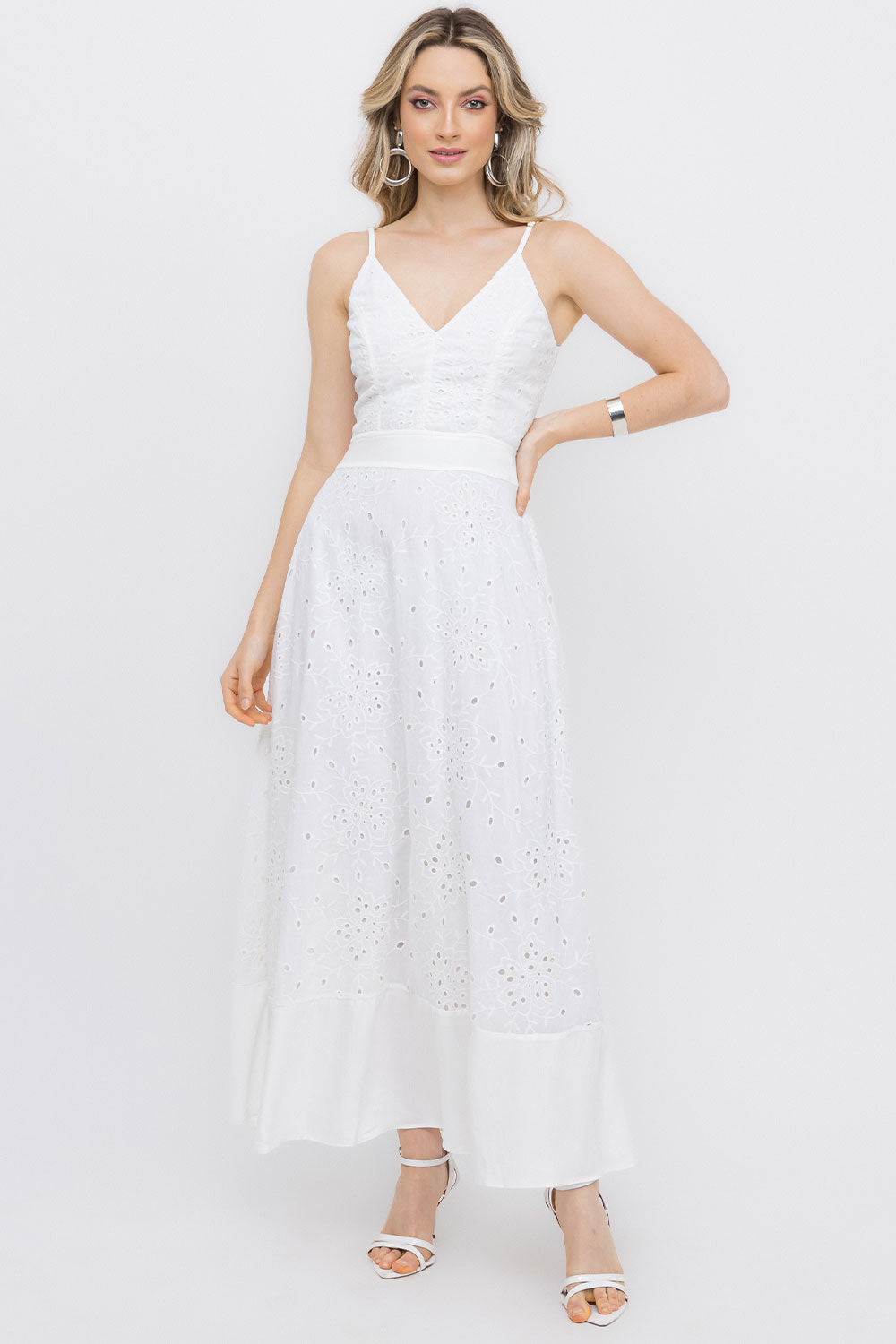 Vestido Laisie Branco Barrado Frysaide