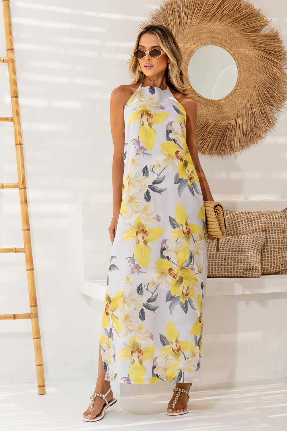 Vestido Longo Estampado Longuete Frysaide