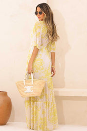 Vestido Longo Estampado Tule Frysaide