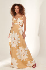 Vestido Longo Flô Maria Estampa Maxi Flor