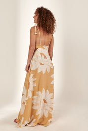 Vestido Longo Flô Maria Estampa Maxi Flor