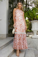 Vestido Longo Tule Estampada Frysaide