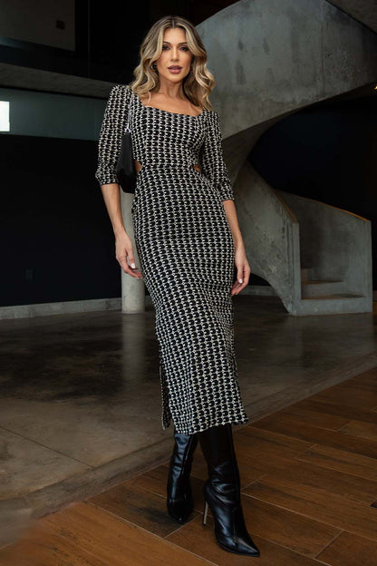 Vestido Preto Laisie Aberturas Frysaide